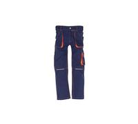 Planam Pantalon Boys Basalte Junior bleu marine/orange Taille 158-164