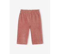 Pantalon bébé en velours forme large vieux rose 9M(71CM)