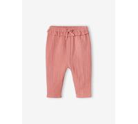 VERTBAUDET Pantalon bébé Fille en Gaze de Coton Vieux Rose 4A(104CM)