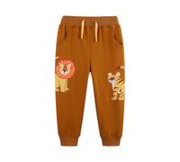 Pantalon Bébé Garçon avec Taille Elastique Chic, Pantalons Enfants Bébé Fille Garçon Coton Poche Ample Imprimé Lions et Tigres, Jogging Sport de Pantalons Doux et (Multicolour, 3-4 Years)