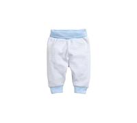 pantalon bébé Interlock blanc/bleu