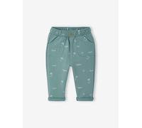 Pantalon bébé molleton imprimé vert émeraude 6M(67CM)
