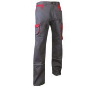 Pantalon bicolore biais rétro LIN GRIS ROUGE - LMA LEBEURRE - 110821 58