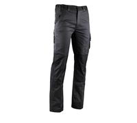 Pantalon bicolore stretch poches genoux VULCAIN GRIS F NOIR - LMA LEBEURRE - 1813 50