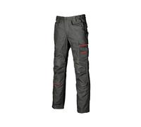 U-Power FREE, Pantalon pour homme, Pantalon cargo Multi-poches, Poches genouillères, Poche cuisse amovible, Tissu confortable, Insert élastique, Vêtements extérieurs durables (Black Carbon 56)