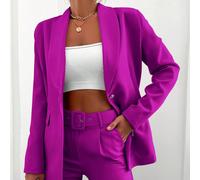 Pantalon & Blazer À Col Châle À Bouton L,M,S,XLUnicoloreÉtoffe