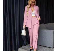 Pantalon & Blazer Unicolore À Bouton L,M,S,XL,XSUnicoloreÉtoffe