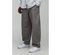 Pantalon bouffant en twill à détails pincés homme - gris - 30, gris