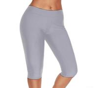 Pantalon capri en polyester pour femme léger respirant (gris, M)
