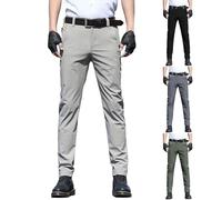 Pantalon cargo à coupe ajustée pour homme - Pantalon cargo extensible et décontracté avec poches latérales - Pantalon tactique léger pour l'extérieur, la randonnée, la marche, le camping - Pantalon