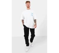 Pantalon cargo ajusté et brodé Sixth June Noir S