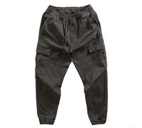 Pantalon cargo ample rétro résistant à l'usure grandes poches pour travailleurs Pantalon jambe droite en polyester de couleur unie Longueur cheville Quatre saisons Noir Gris Kaki Vert Taille M à 3XL