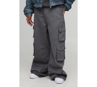 Pantalon cargo baggy à poches multiples homme - gris - 34, gris