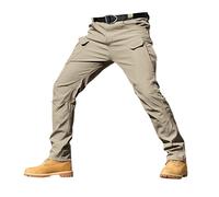 Pantalon cargo camouflage pour homme décontracté tactique pantalon softshell léger de travail imperméable pour le camping et la randonnée avec plusieurs poches, XL