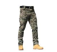 Pantalon cargo camouflage pour homme décontracté tactique pantalon softshell léger de travail imperméable pour le camping et la randonnée avec plusieurs poches, XL