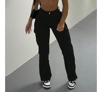 Pantalon cargo casual slim de couleur unie avec poches, polyvalent L,M,S,XLUnicoloreJean