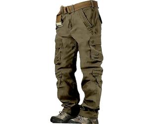 Pantalon cargo de combat pour homme avec camouflage britannique, pantalon tactique en coton avec plusieurs poches, jaune, 42