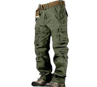 Pantalon cargo de combat pour homme, coton respirant, pantalon de randonnée de couleur unie, pantalon décontracté avec 8 poches, sans ceinture, pantalon de travail tactique militaire léger et doux