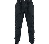 Urban Classics Pantalon de jogging cargo 100% coton jersey chevilles élastiquées, cordon à la taille
