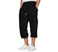 Pantalon Cargo Décontracté Homme Design Poches Confortable Tissu Élastique Coupe Relaxed Outdoor Travail Voyage Quotidien Durable Léger(Black, XL)