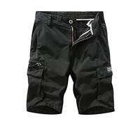 Pantalon cargo d'été pour homme - Short d'entraînement décontracté - Pantalon de jogging pour homme, Noir , XXL