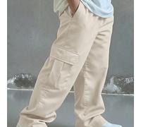 Pantalon cargo droit ample et confortable pour garçon préadolescent, style décontracté pour tous les jours, couleur abricot, convient pour les sorties et l'école, pour le Nouvel An, 6-7 ans, printemps