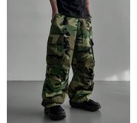 Pantalon cargo droit décontracté à coupe ample, style de rue populaire pour hommes. Mode, streetwear, chaud pour l'hiver, Noël, automne L,M,S,XL,XXLgraphiqueTissu tissé