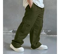 Pantalon cargo droit pour jeune garçon, polyvalent, confortable et à la mode, idéal pour les trajets domicile-travail, l'école, les vacances et le quotidien. Tissu doux et résistant aux salissures, mu