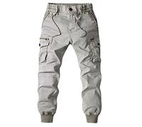 Pantalon cargo en coton pour homme - Coupe athlétique multi-poches zippées Pantalon de travail d'entraînement en plein air Pantalon de travail durable Pantalon de randonnée respirant Pantalon de
