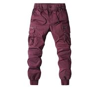 Pantalon cargo en coton pour homme - Coupe athlétique multi-poches zippées Pantalon de travail d'entraînement en plein air Pantalon de travail durable Pantalon de randonnée respirant Pantalon de
