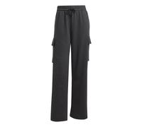 adidas Damen Essentials Linear Fleece Cargo Pants, Black/White, XS