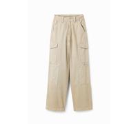 Pantalon cargo femme Desigual Sedal Beige 38