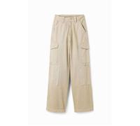 Pantalon cargo femme Desigual Sedal - beige - 40 38