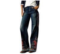 Pantalon Cargo Femme Jean 7/8 Été Baggy Jeans Large Cuisine Fluide Chic Stretch Taille Haute Corsaire Pantacourt Elastique Grande Slim Leger Ete Basse Skinny Droit De Travail Sport,Rouge-f,M