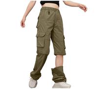 Pantalon Cargo Femme Pantalon Randonnée Femme Taille Elastique Pantalons De Sport Polaires Fuseau Salopette Ete Fluide Vert Jogging Large Bas Survetement Pluie Trekking Resserré Cheville 4XL Jaune