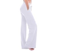 Pantalon Cargo Femme Taille Elastique Pantalon de Yoga Boocut avec pour Femmes, Taille Haute Opaque Yoga Pants,Convient pour Le Pilates, Le Sport, Le Fitness, Les Loisirs, Le Travailler