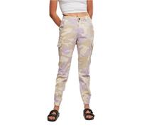 Pantalon Cargo Femme - URBAN CLASSICS - Beige Camouflage/Lavande - Taille 28 - Confortable et Pratique 28
