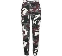 Pantalon Cargo Taille Haute Camouflage Femme - URBAN CLASSICS - Bordeaux - Taille Haute - Cargo
