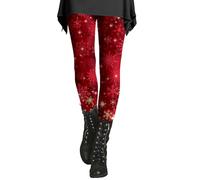 Pantalon Cargo Fille 7 Ans Women's Printed Sequin Sport Leggings with Soft and Slim Butt Pantalon Large Blanc Enfant 6 Ans (c-Red, S)