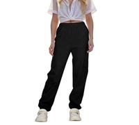 Pantalon Cargo Fille Ample 7-12 Ans Ado Pantalon Cargo Baggy Enfant Fille Large Taille Elastique Chic Confortable Pas Cher Sport Casual Vacances Jogging Streetwear (Black, 8-9 Ans)