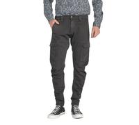 Pantalon cargo fuselé arqué Le Temps des cerises Koge Army Noir 36