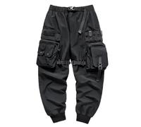 Pantalon Cargo Hip Hop avec Ceinture en Ruban pour Homme, Pantalon Tactique Vintage, Sport de Rue, Automne et Hiver, Joggers-M-K915