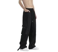 Pantalon Cargo Hip Hop Homme Style High Street Coupe Loose Droite Et Wide Leg Pantalon Décontracté Tendance Et Élégant pour Un Look Jeune Moderne