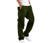 Pantalon Cargo Homme Boutons Taille Élastique 6 Poches Style Classique | Look Classique avec Détails Boutons, 6 Poches Pratiques, Taille Confortable pour un Usage Quotidien et Polyvalent