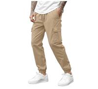 Pantalon Cargo Homme Grande Taille Classique Pantalon Homme Sortie Décontractée Court Durable Travail Quotidien Coupe Ajustée Résistant Léger Pour La Randonnée Les s Et Le Quotidien (Khaki-B, M)