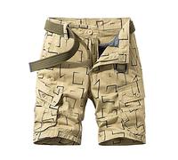 Pantalon Cargo Homme, Hommes en Plein Air DéContracté Taille éLastique Coupe DéContractéE Coton LéGer SéChage Rapide PêChe RandonnéE Travail Shorts Cargo Shorts