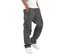 Pantalon Cargo Homme Multi Poches Version Épaissie Multicolore De Travail, Taille Elastique Casual Baggy Hommes, Automne Hiver De Transition Sportswear, Pants de Survêtement Décontractés Activewear