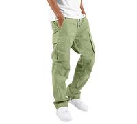 Pantalon Cargo Homme Multi Poches Version Épaissie Multicolore De Travail, Taille Elastique Casual Baggy Hommes, Automne Hiver De Transition Sportswear, Pants de Survêtement Décontractés Activewear