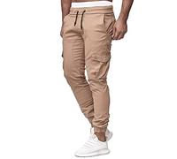 Pantalon Cargo Homme Multipoche De Travail Confort Ete Casual Chic Chino Slim Randonnée Sport Outdoor Jogging Ceinture Elastique