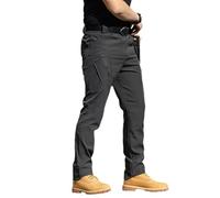 Pantalon Cargo Homme Multipoches Zippé Mince Pantalon Combat de Travail Imperméable Militaire Tactique